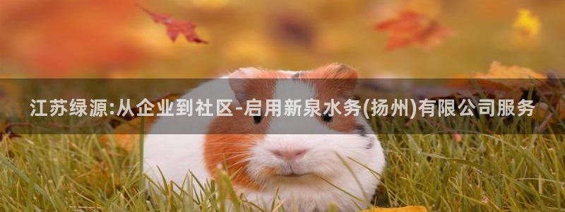 OB视讯电子有限公司：江苏绿源:从企业到社区-启用新泉水务(扬州)有限公司服务